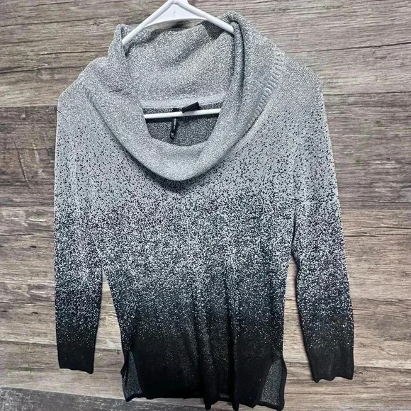 new directions Black & Gray Ombré Cowl Neck Sweater - Picture 3 of 6